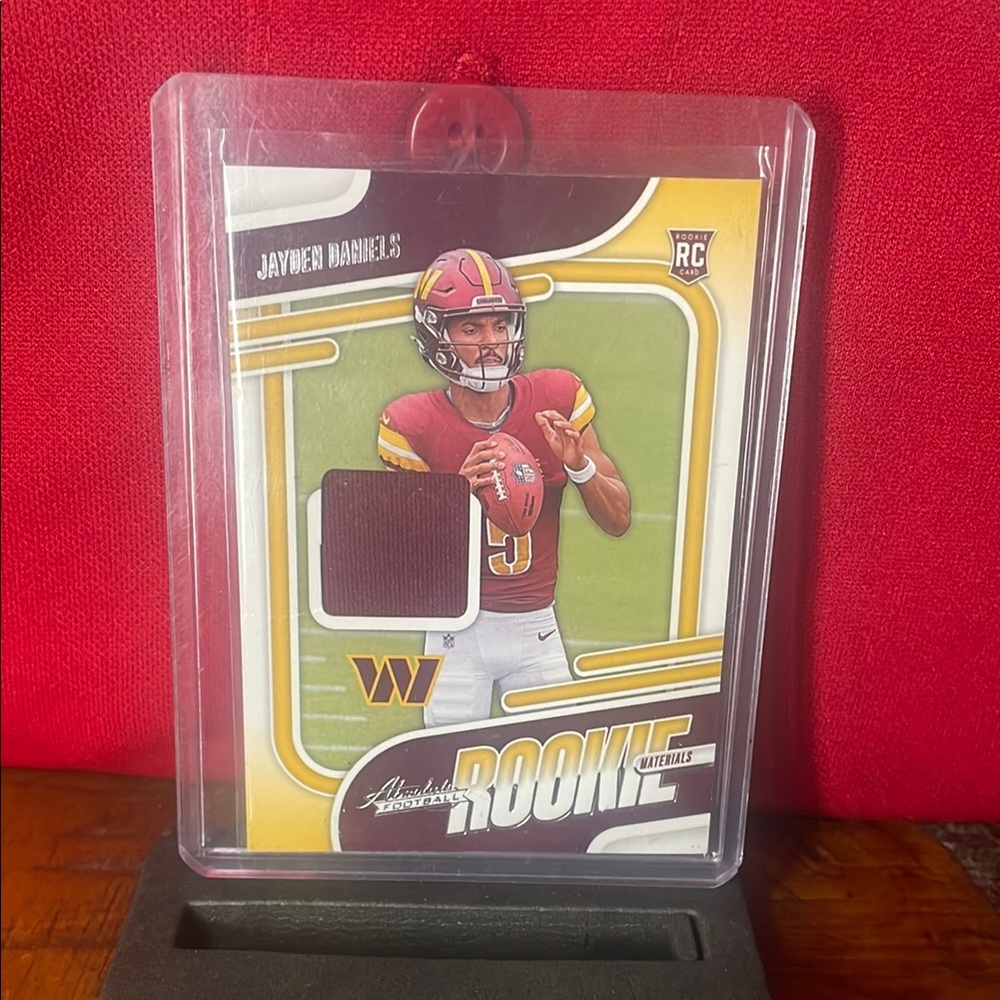 Rookie Football Trading Card with Burgundy and Gold Accents
